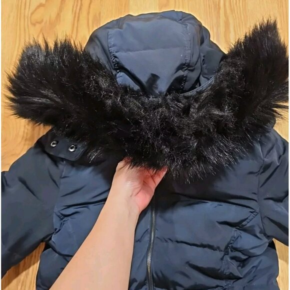 ZARA Black Wind Protection Down Puffer Jacket Winter Coat Size XS EUC - Picture 6 of 13